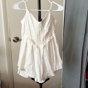 White Sleeveless Romper (short jumpsuit)